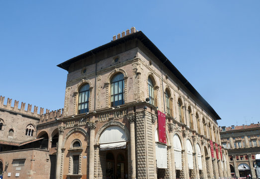 Palazzo in the Main Square of Bologna Italy