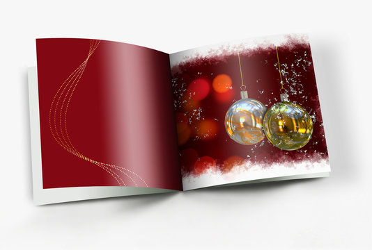 Libro con motivos navide&ntilde;os