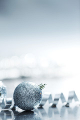 silver christmas ball