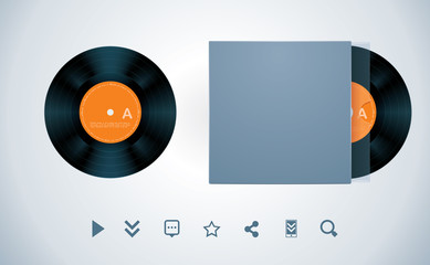 Vector vinyl disk and envelope