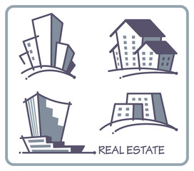 Collection of real estate icons