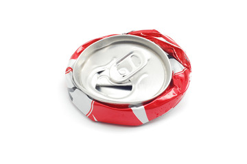 crushed soda can