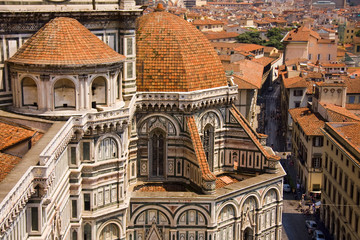 Fototapeta premium Florence view from Cathedral tower in Italy