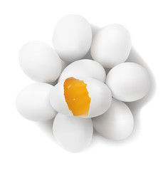 Eggs and yolk