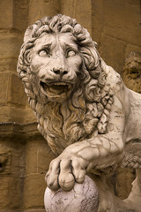 Lion statute in Florence