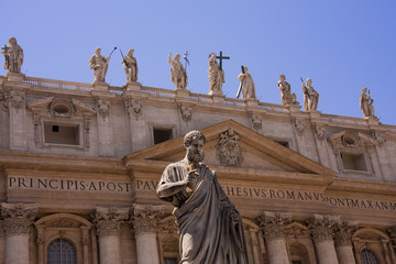 View with the Basilica of St. Peter in Vatican