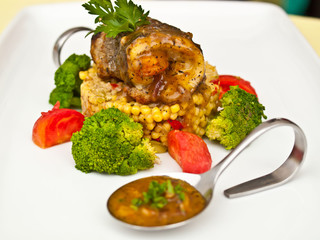 Fish and couscous