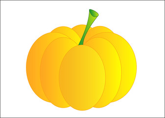 Beauty orange isolated pumpkin for Halloween