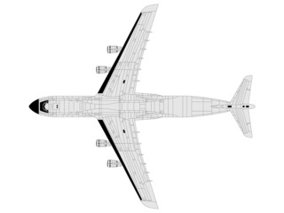 high detailed vector of modern military airplane