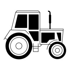 vector illustration with a tractor