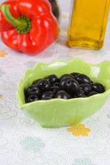 Plate with olives