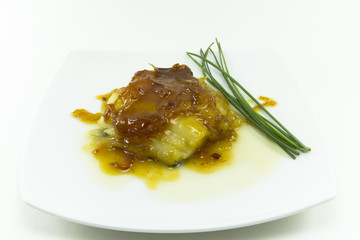 Cod with honey