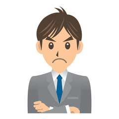 ビジネスマン A 表情 怒り
