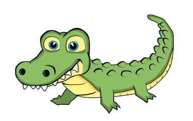 Fototapeta premium Cute Looking Crocodile