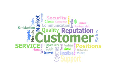 Fototapeta premium customer word cloud illustration