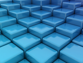 Blue cubes