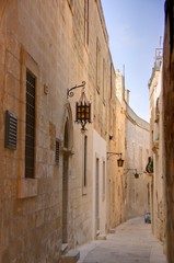 Fototapeta na wymiar Ulica Mdina na Malcie