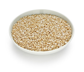 urad dal ( skinned and split black gram ) in a small dish