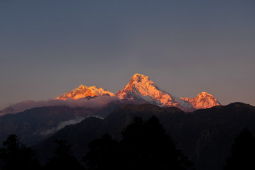 Annapurna south at sunrise