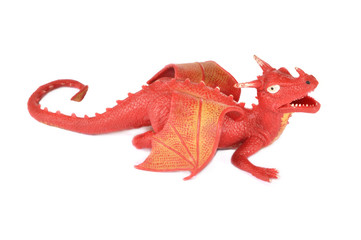 The toy - a red dragon