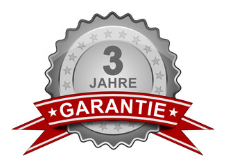 3 Jahre Garantie - Plakette