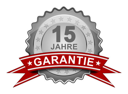 15 Jahre Garantie - Plakette