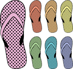 flip flops clipart, vector