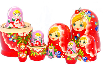Two Babushka families nested