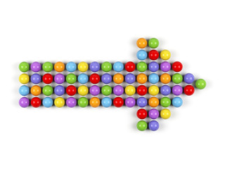 Сolorful arrow on a white background.