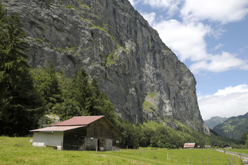 Chalet in the Lauterbrunnen Valley in Switzerland