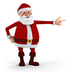 Santa pointing