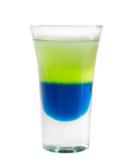 cocktail   closeup isolated on white background.