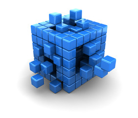 blue cubes construction