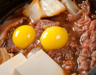 beef with egg quail