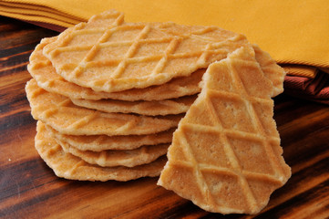 Gourmet caramel toffee wafers