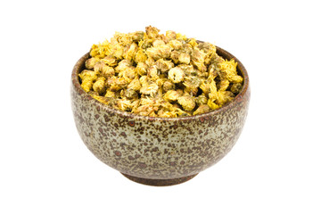 Chrysanthemum In Porcelain Bowl