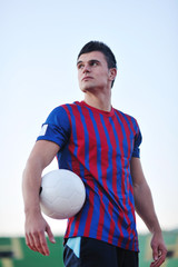 soccer player portrait