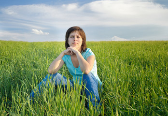 Young girl in a field