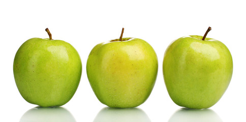 juicy sweet apples isolated on white