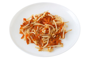 Salad carrot with bean sprouts