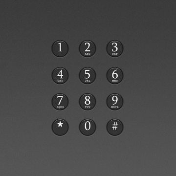 Button on the phone or telephone keypad