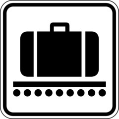 Gepäckband Gepäckausgabe Schild Zeichen Symbol