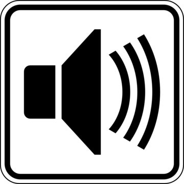 Lautsprecher Lautst&auml;rke laut Schild Zeichen Symbol