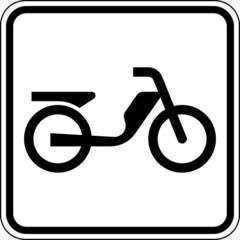Mofa Motorfahrrad Parkplatz Schild Zeichen Symbol