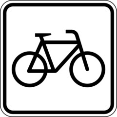 Fahrzeug Fahrrad fahren Zweirad Schild Zeichen Symbol