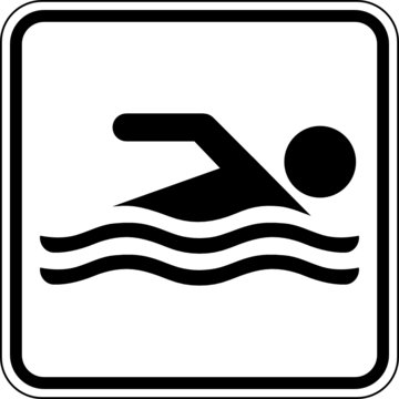 recommend clip art: Schwimmen Schwimmer Schwimmbad Schild Zeichen