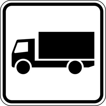 LKW Lastkraftwagen Schild Zeichen Symbol