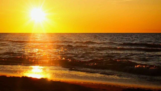 Sonnenuntergang Lens Flare Effekte