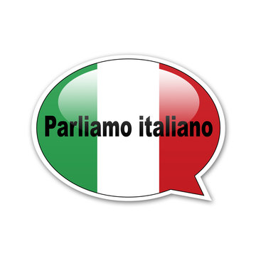 Pegatina globo Parliamo italiano