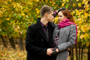 young couple holding hands